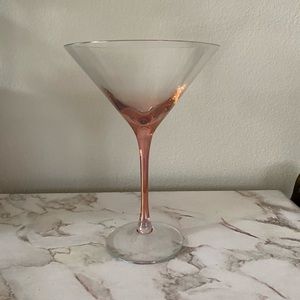 Blush tinted martini glass